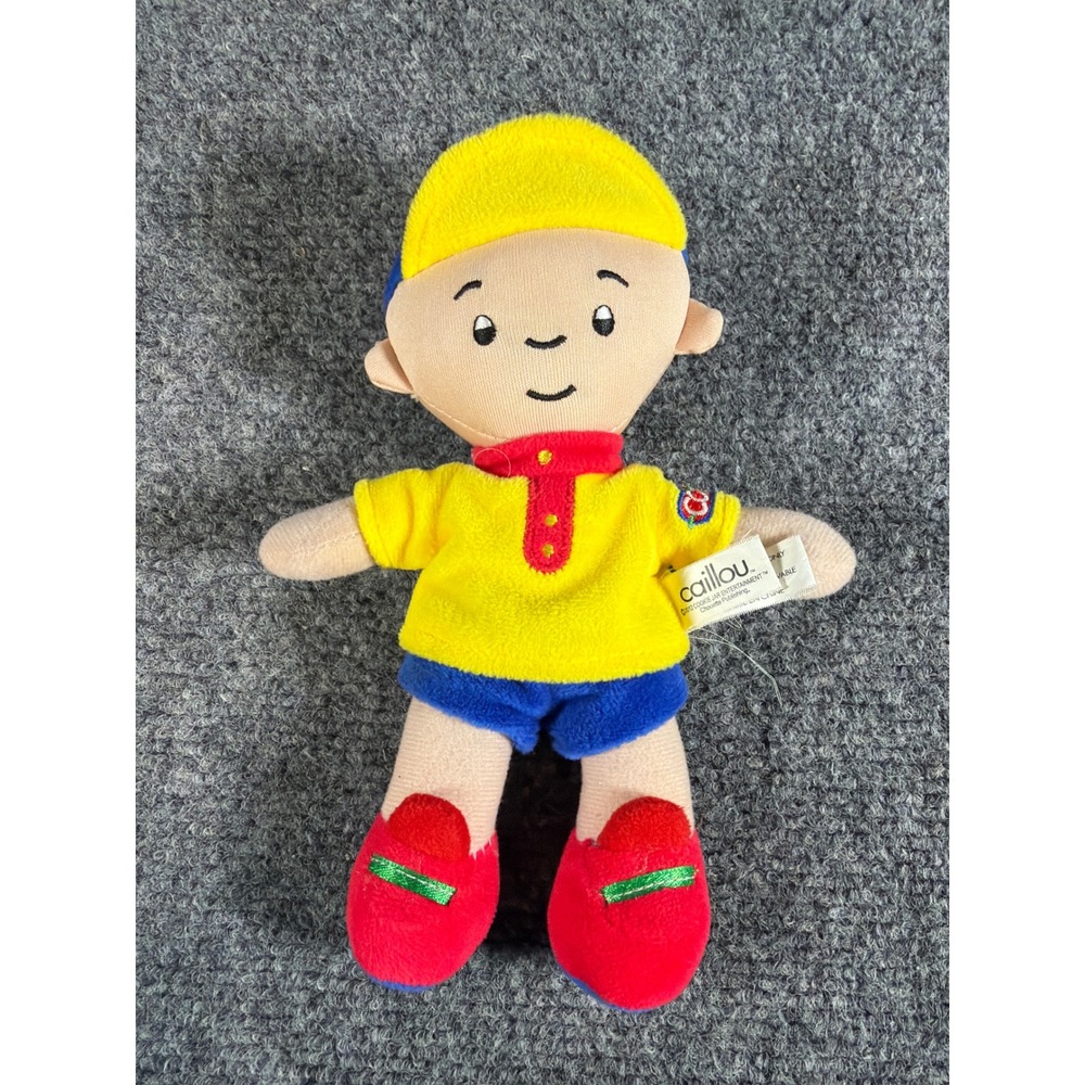 Caillou Plush Doll 9" Stuffed Toy Cookie Jar Entertainment 2012 Yellow Blue Red